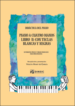 HEMSY DE GAINZA V. - PIANO A CUATRO MANOS II : CON TECLAS BLANCAS Y NEGRAS