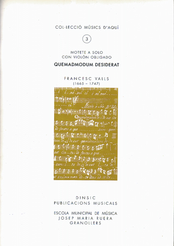 VALLS F. - QUEMADMODUM DESIDERAT -