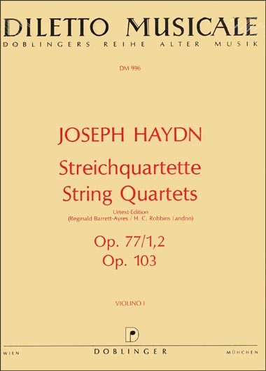 HAYDN J.- STRING QUARTESTS OP 77/1-2  OP103