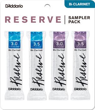 CAÑA CLARINETE - D´ADDARIO SAMPLER PACK  - RESERVE: 3.00, 3.5 | RESERVE CLASSIC: 3.5 4.0  (4 CAÑAS