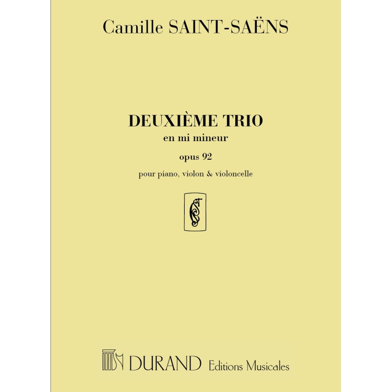SAINT SAENS C. - TRIO Nº2 MI m (SC+PT)              V/VCP - OP.92