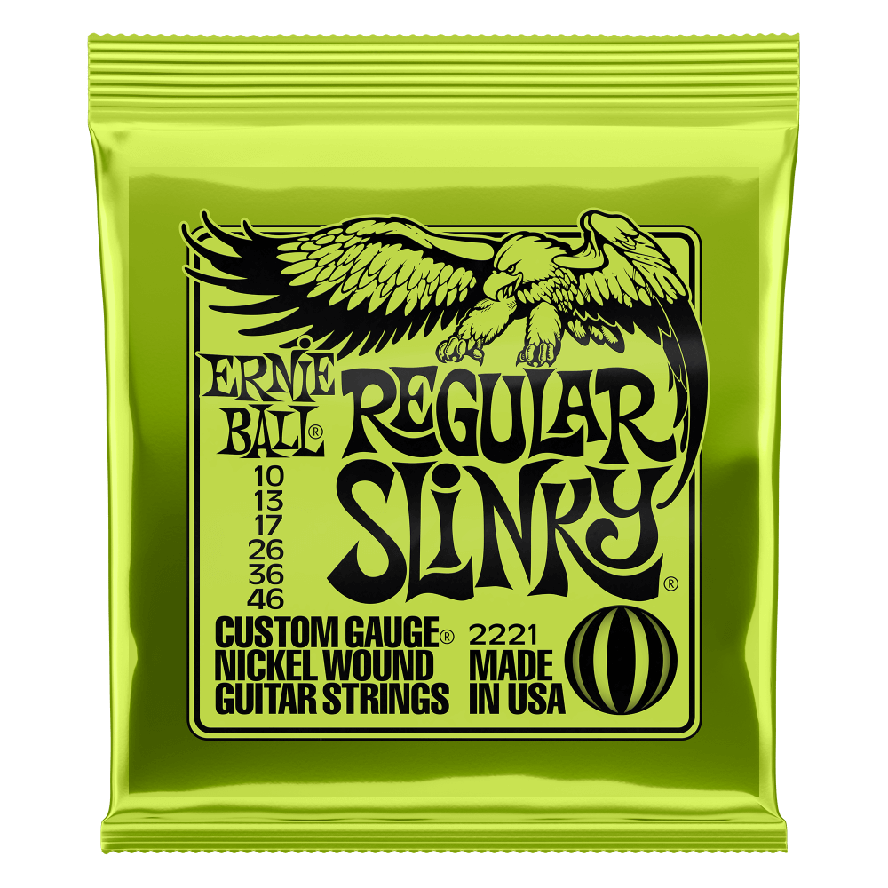 CUERDA GUITARRA ELECTRICA - ERNIE BALL SLINKY LIME 10-46