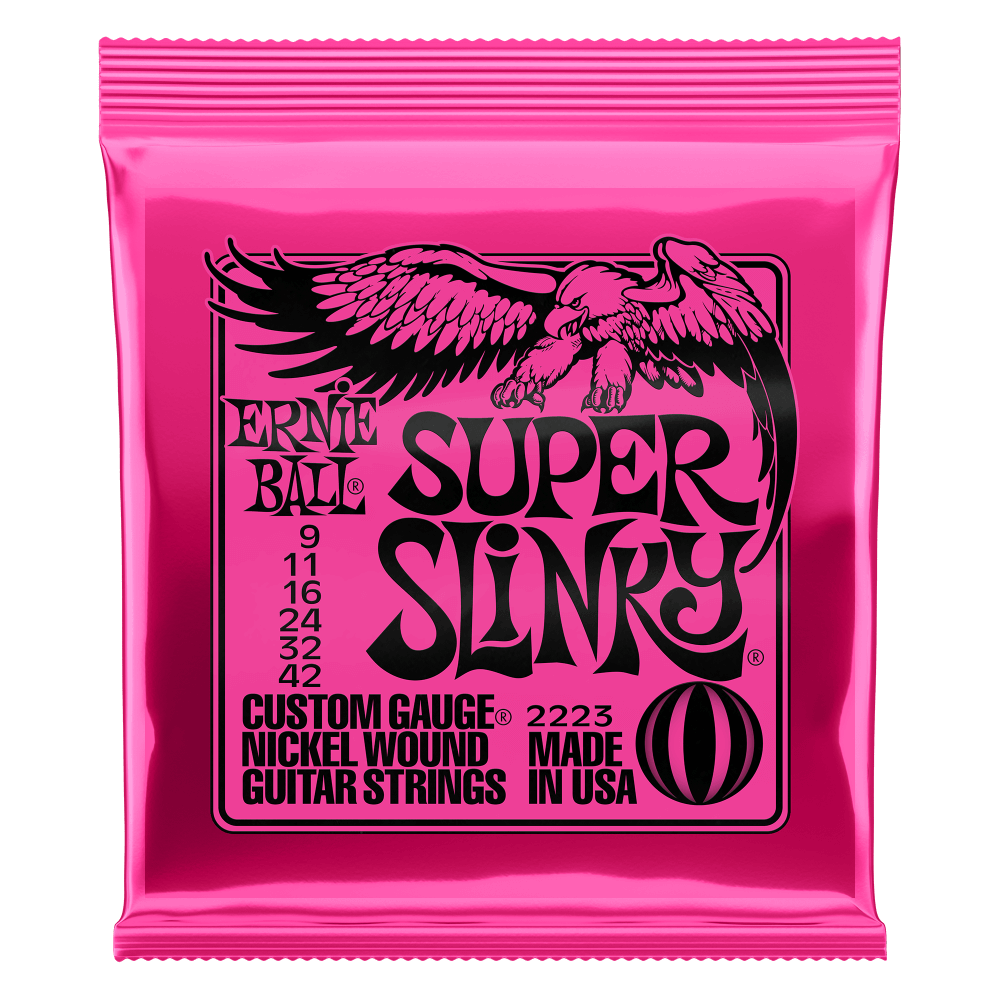 CUERDA GUITARRA ELECTRICA - ERNIE BALL SUPER SLINKY  9-42