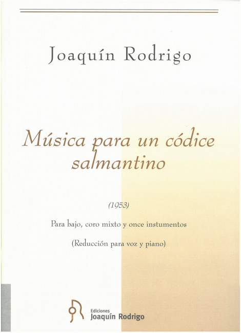 RODRIGO J. - MUSICA PARA UN CODICE SALMANTINO -
