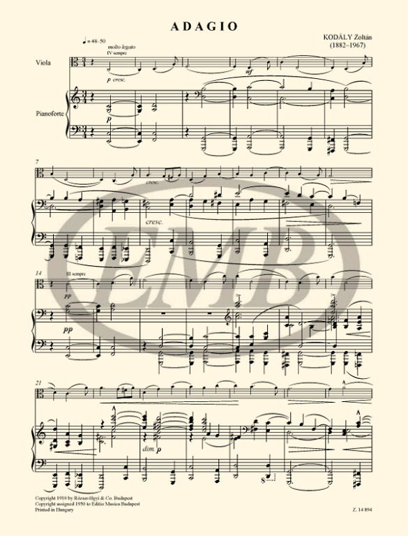 KODALY Z. - ADAGIO VIOLA Y PIANO 2