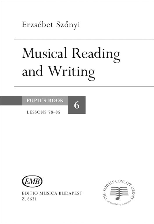 SZONYI E. - MUSICAL READING AND WRITING V.6 -
