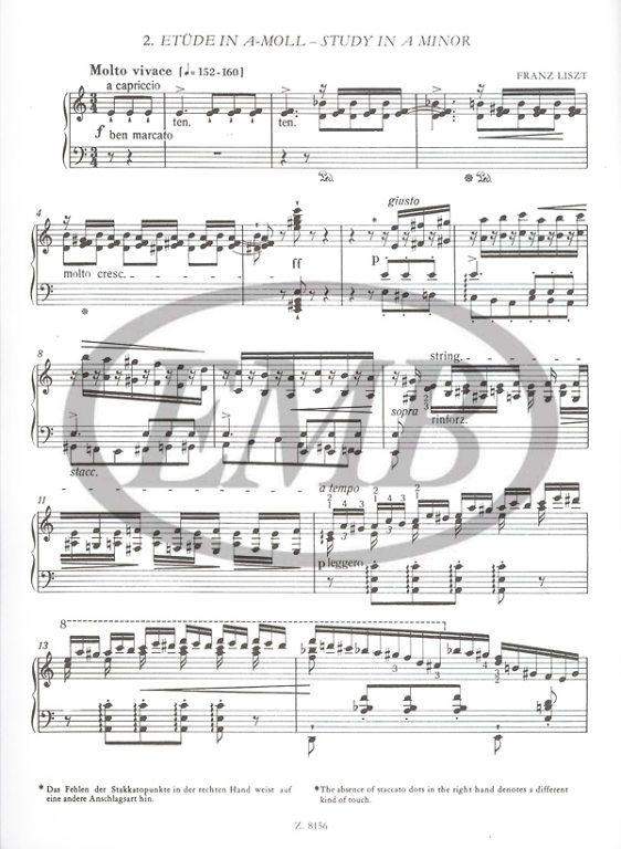 LISZT F. - ESTUDIO Nº2 LA m - 2