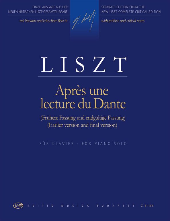 LISZT F. - TRAS UNA LECTURA DE DANTE -