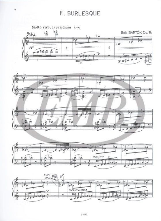BARTOK B. - BURLESCAS (3) - OP.8C 4