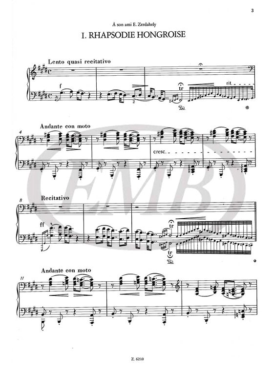 LISZT F. - RAPSODIAS HUNGARAS V.1 - 2