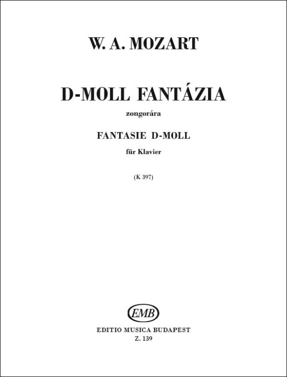 MOZART W.A. - FANTASIA RE m - KV.397 (385G)