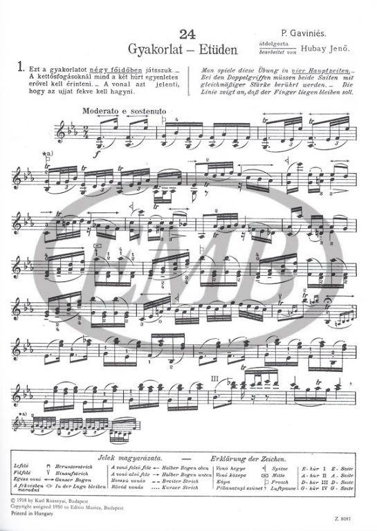 GAVINIES P. - ESTUDIOS MATINEES (24) - 2