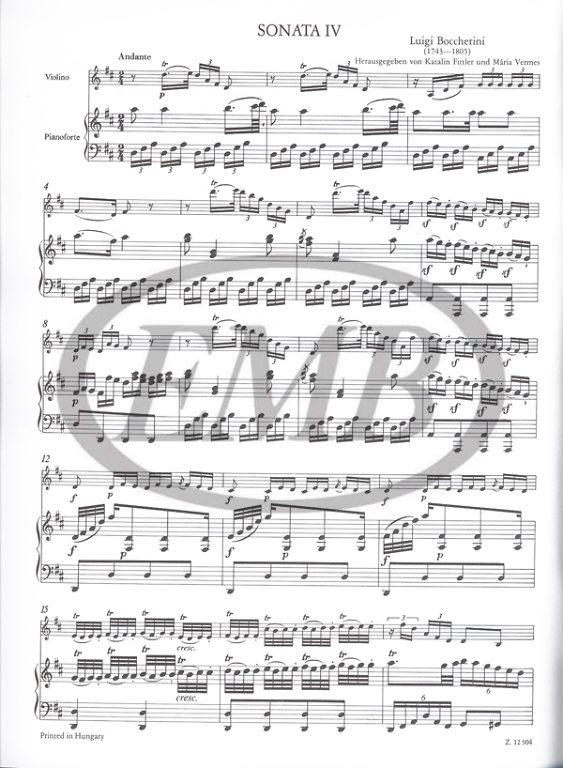 BOCCHERINI L. - SONATAS V.2 (6) - 3