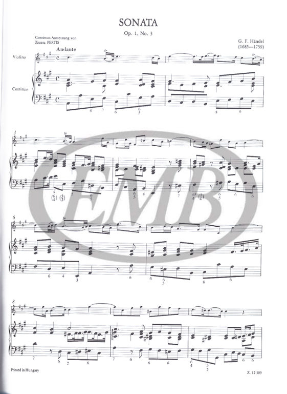 HANDEL G.F. - SONATAS (6) URTEXT - 2