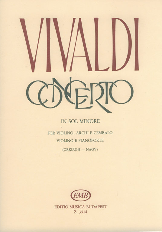 VIVALDI A. - CONCIERTO SOL m OP.9 Nº3 LA CETRA -