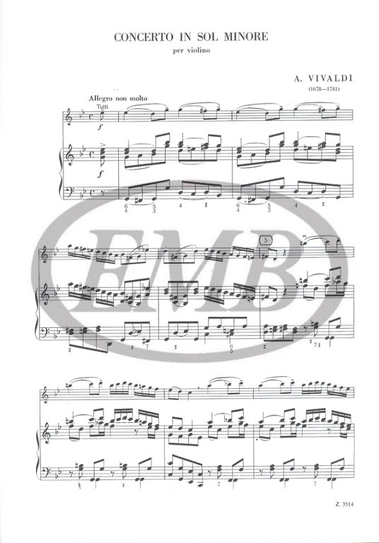 VIVALDI A. - CONCIERTO SOL m OP.9 Nº3 LA CETRA - 2