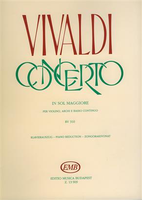 VIVALDI A. - CONCIERTO SOL M OP.3 Nº3 - RV.310