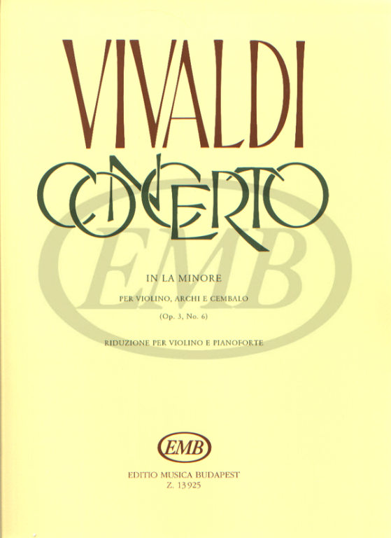 VIVALDI A. - CONCIERTO LA m OP.3 Nº6 - RV.356
