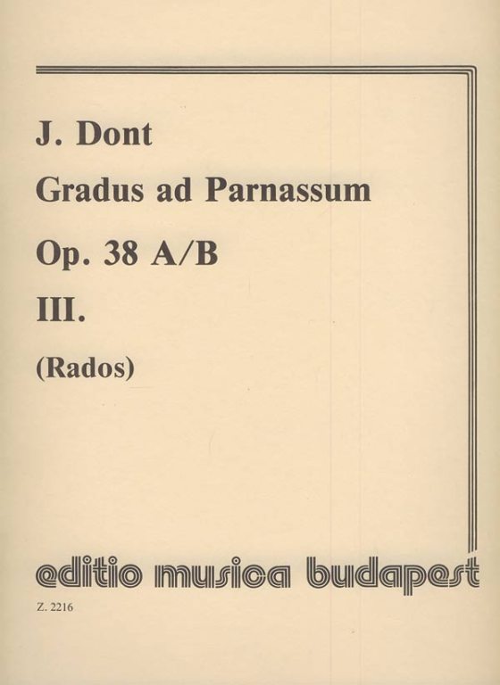 DONT, J. - GRADUS AD PARNASSUM V.3 - OP.38