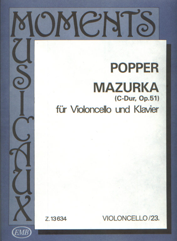 POPPER D. - MAZURKA DO M -