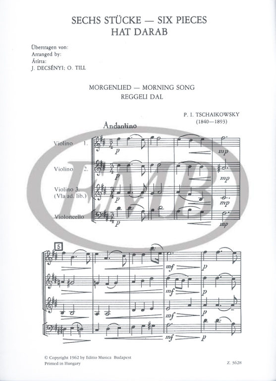 TCHAIKOVSKY P.I. - PIEZAS (6) (SC+PT) -
