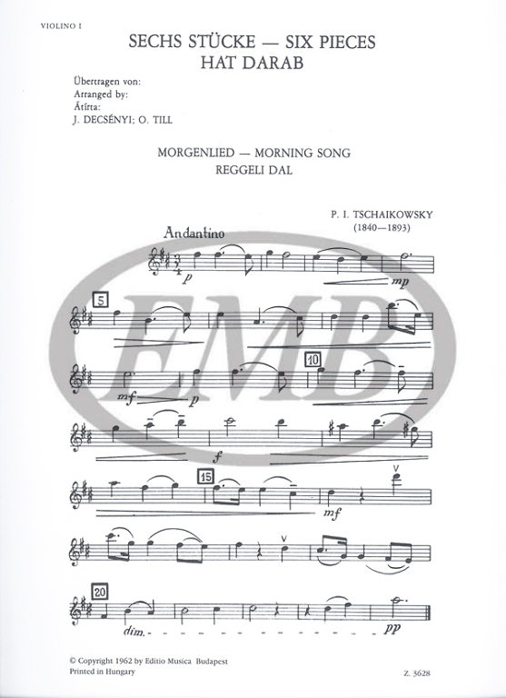 TCHAIKOVSKY P.I. - PIEZAS (6) (SC+PT) -