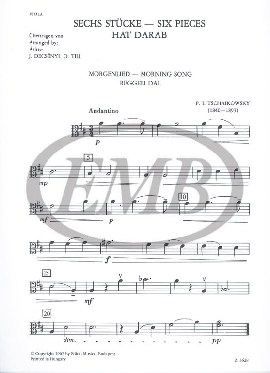TCHAIKOVSKY P.I. - PIEZAS (6) (SC+PT) -