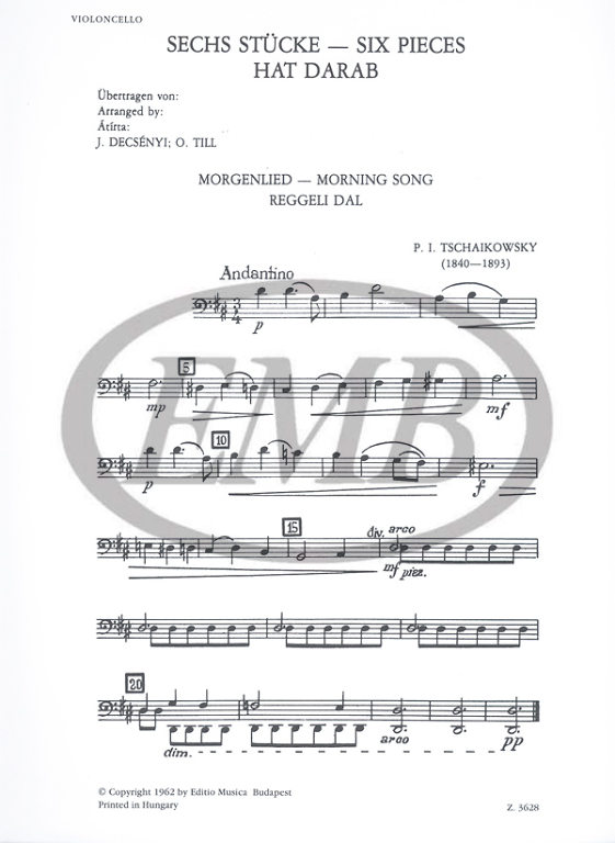 TCHAIKOVSKY P.I. - PIEZAS (6) (SC+PT) -