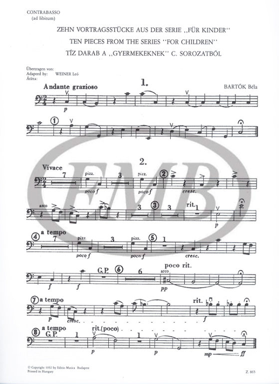 BARTOK B. - PIEZAS FOR CHILDREN (10) (C) - 6