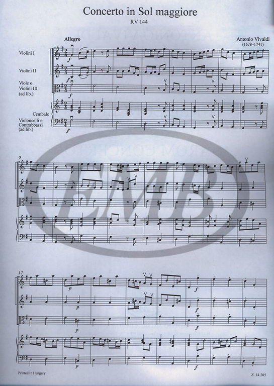 VIVALDI A. - CONCIERTOS (3) (SC+PT) -