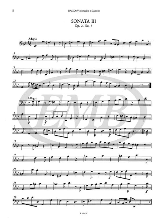 MARCELLO B. - SONATAS V.1 URTEXT (1-6) (12) - OP.2 4