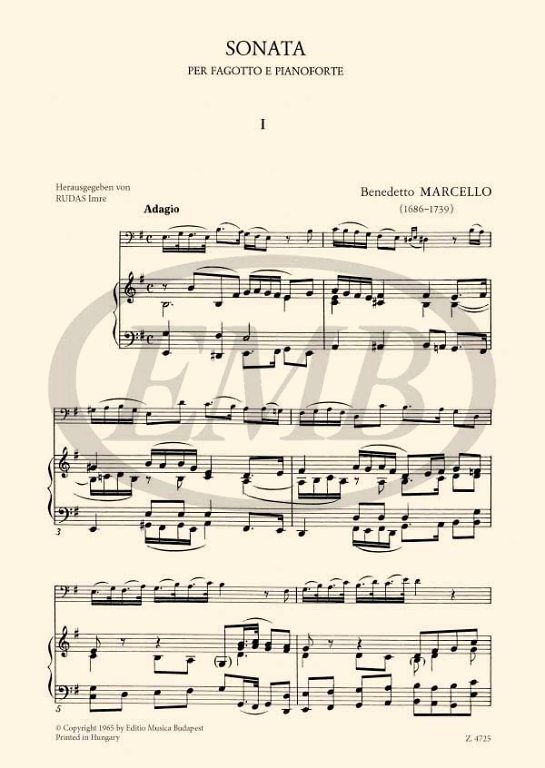 MARCELLO B. - SONATA MI m - 2