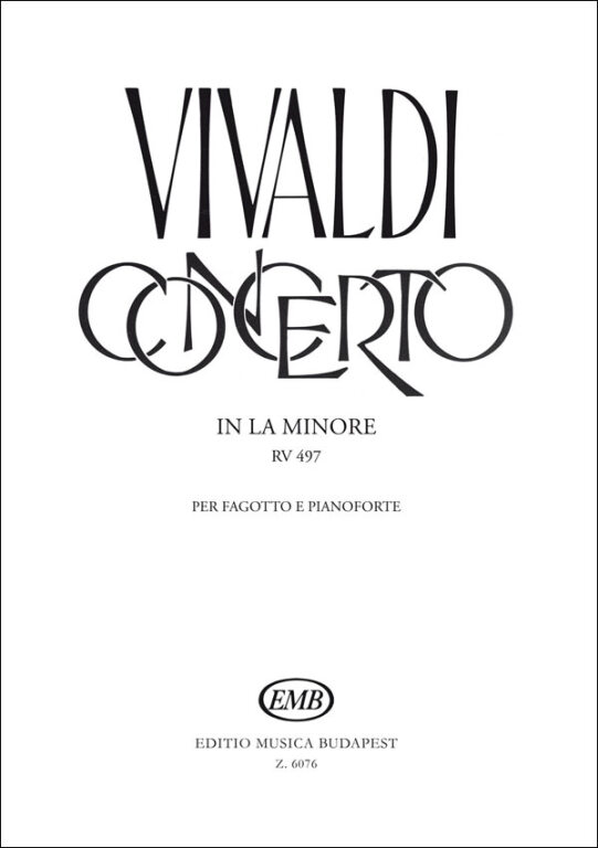 VIVALDI A. - CONCIERTO LA m F.VIII/7 PV.72 -