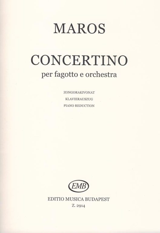 MAROS R. - CONCERTINO -