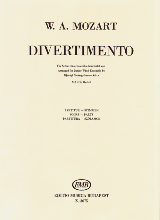 MOZART W.A. - DIVERTIMENTO              FL/OB/CL/TR/FG -
