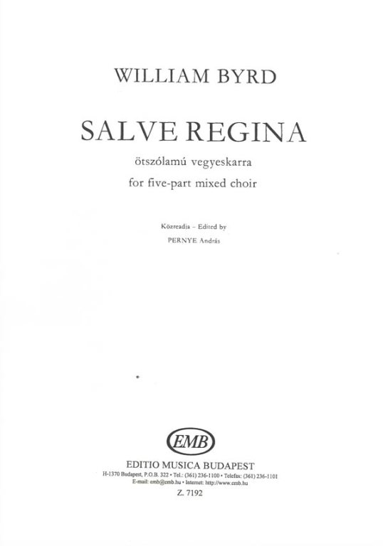 BYRD W. - SALVE REGINA (MMTTB) -