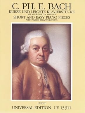 BACH C.P.E. - PIEZAS CORTAS Y FACILES PARA PIANO (UNIVERSAL EDITION)