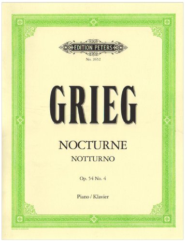 GRIEG E. - NOCTUNO OP.54 Nº 4 PIANO