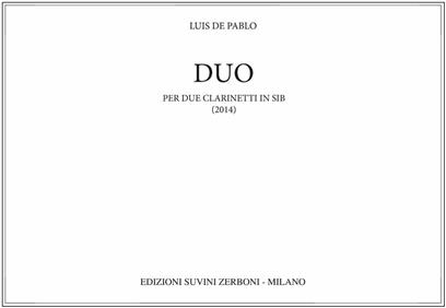 DE PABLO L. - DUO PARA CLARINETES EN SIb