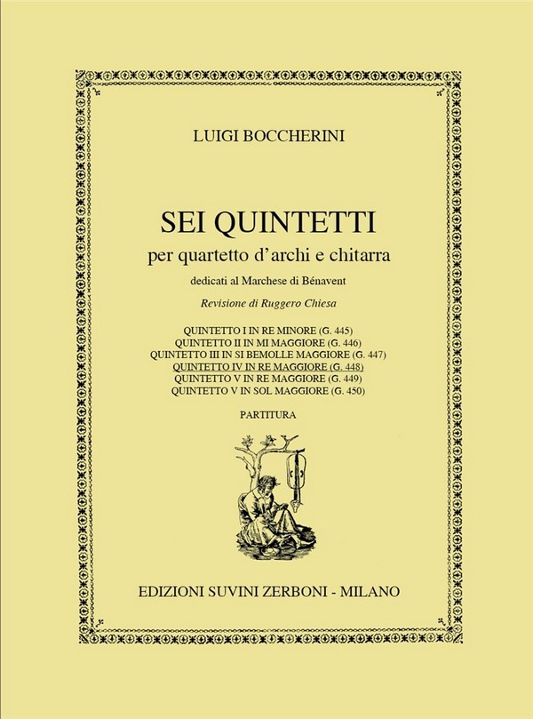 BOCCHERINI L . - QUINTETOS DEDICADOS MARQUES DE BENAVENTE REM Nº4 G448