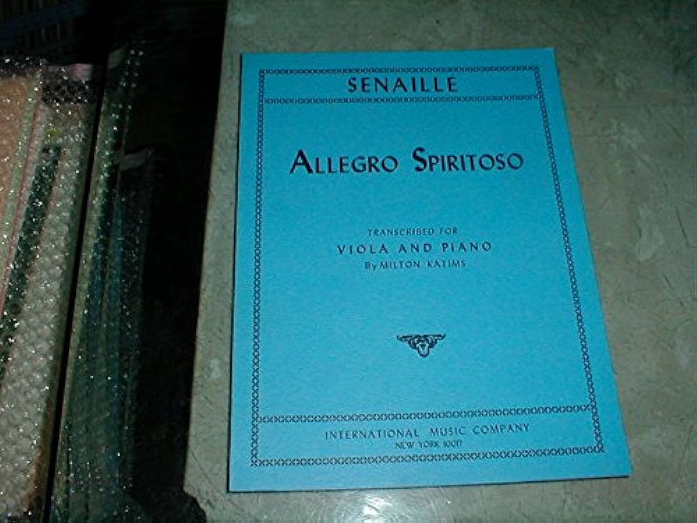 SENAILLE J.B. - INTRODUCCION Y ALLEGRO SPIRITOSO (VIOLA Y PIANO I.M.C
