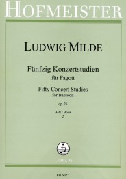 MILDE J. ESTUDIOS DE CONCIERTO V.2 (26-50) (50) - OP.26 FAGOT