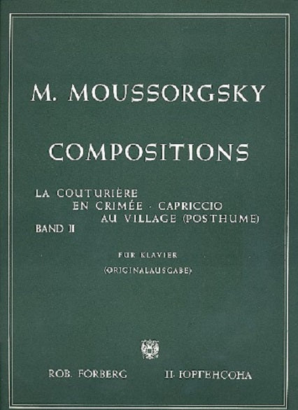 MUSSORSKY M.- COMPOSICIONES PIANO V.1 (EN CRIMÉE/ MÉDITATION/ UME LARME)