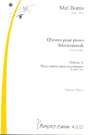 BONIS M. - OBRA PIANO V.3 PIEZAS PINTORESCAS Y POETICAS