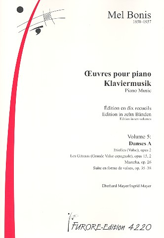 BONIS M. - OBRA  PIANO 5 DANZAS A