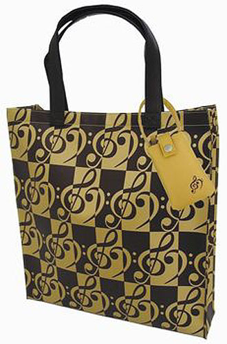 REGALO- BOLSA CLAVES DE SOL DORADA MARRON *DESCATALOGADO*