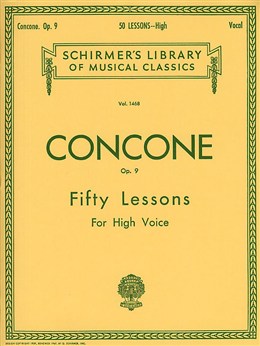 CONCONE G. - LECCIONES (50) (VOZ ALTA) - OP.9