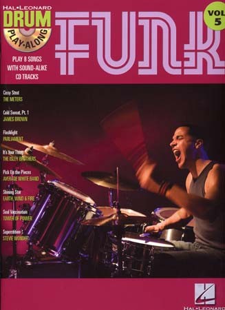 FUNK DRUM PLAY ALONG Vº5 +CD (8 SONGS WITH SOUND)