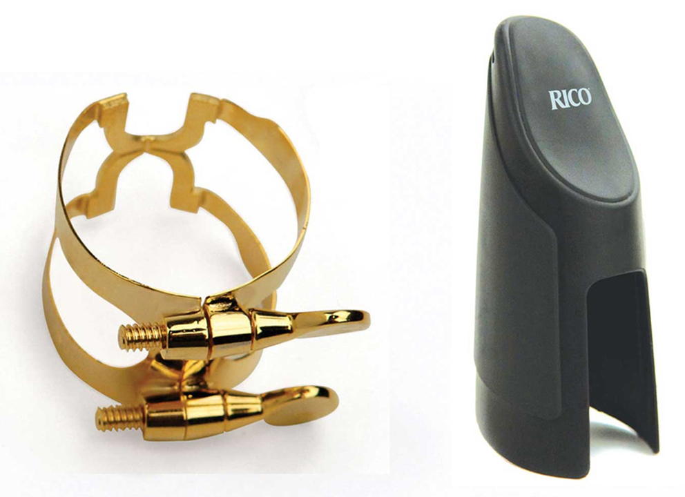 ABRAZADERA Y BOQUILLERO SAXO ALTO - RICO H DORADO