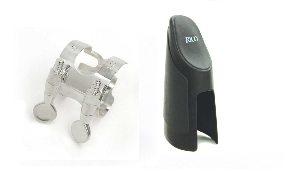 ABRAZADERA Y BOQUILLERO SAXO ALTO - RICO H PLATEADA